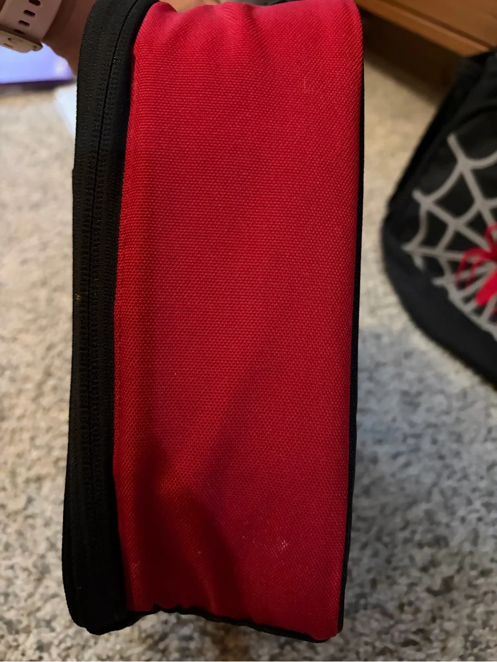 Pottery Barn Kids Red & Black Spider Web Lunch Bag